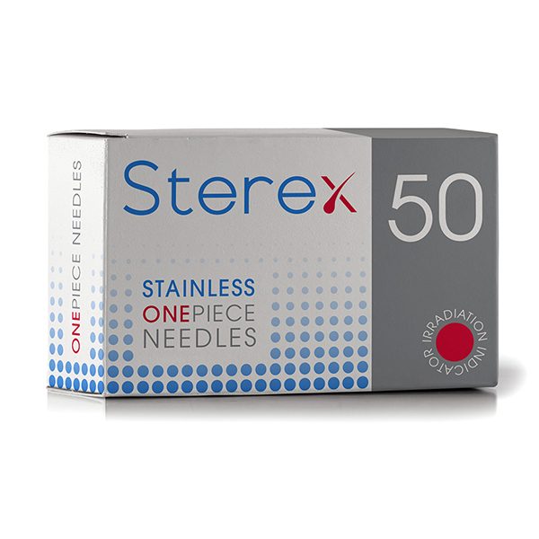 Sterex Stainless Steel Electrolysis Needle, 2F, 1-Piece, 50/Box